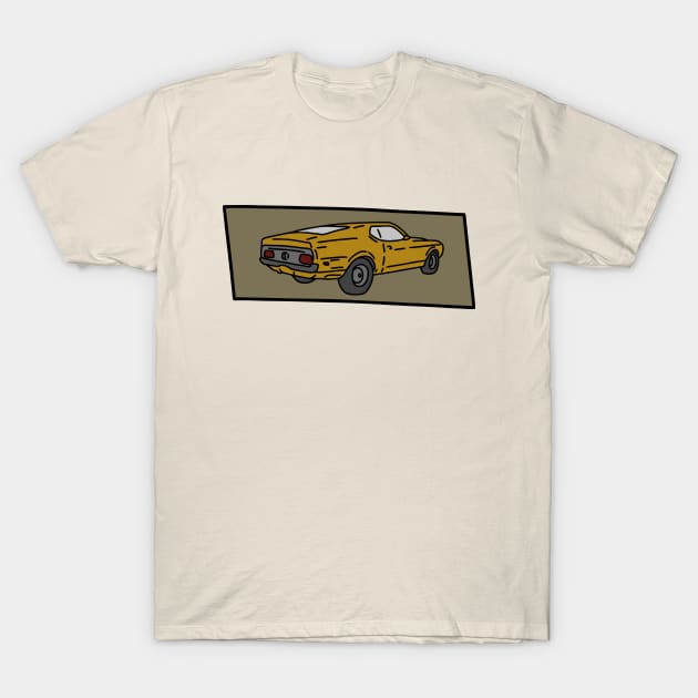 vintage muscle car gift hand drawn T-Shirt by fokaction